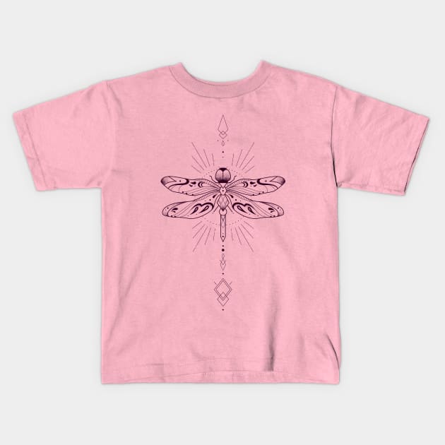 Dragonfly Kids T-Shirt by NaylaSmith